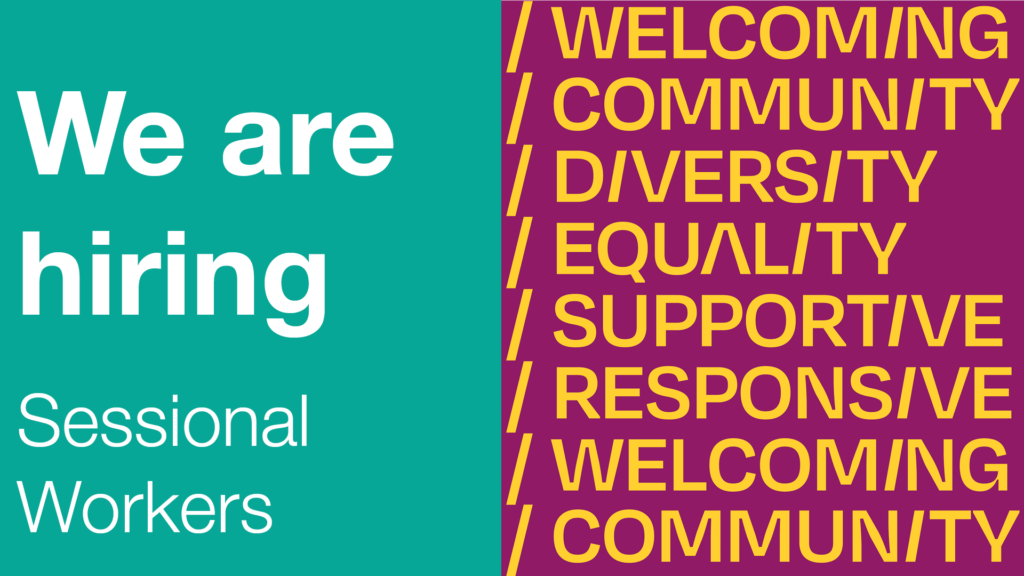 We are hiring Sessional Workers SCOREscotland