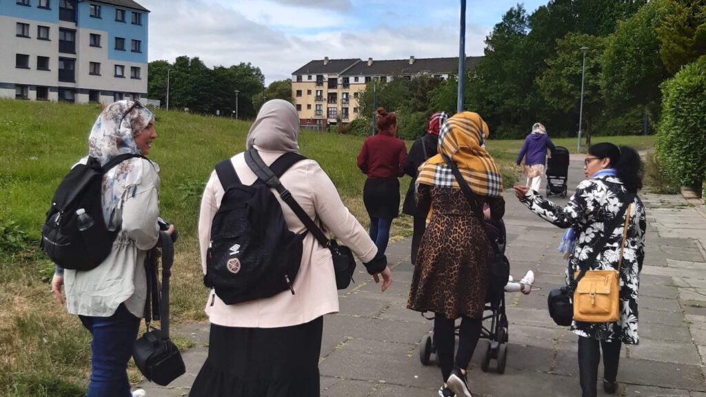 Group of people walking in Wester Hailes