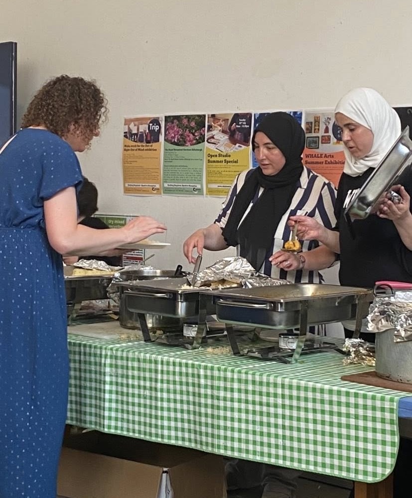 Serving food at SCOREscotland AGM 2025