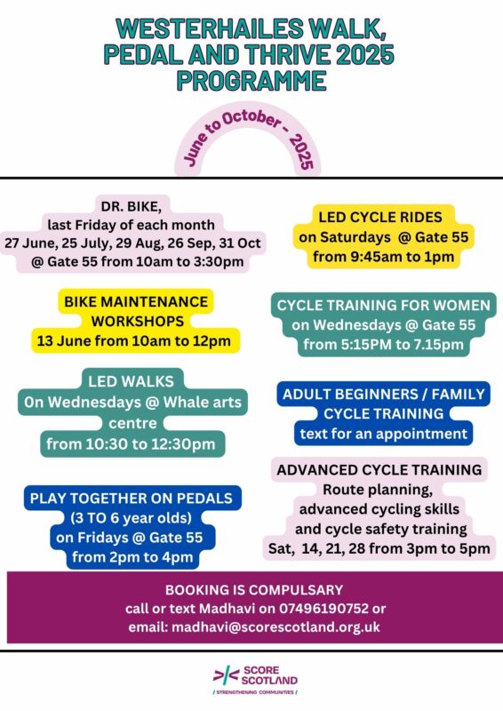 Walk Pedal and thrive programme 2025 flyer