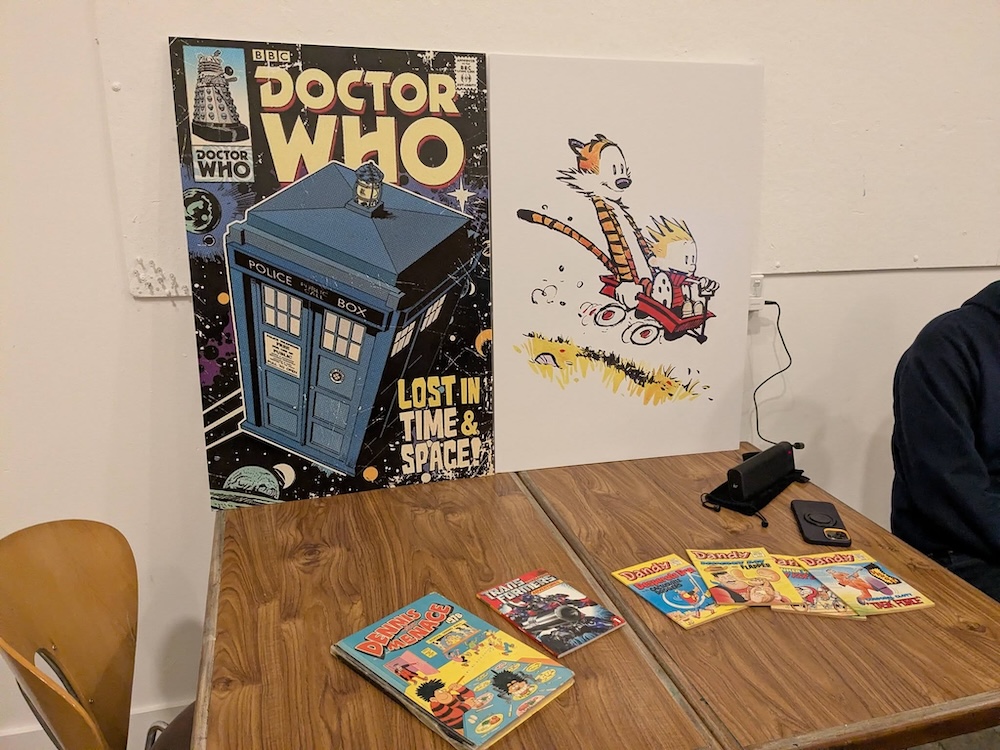comics on notice board