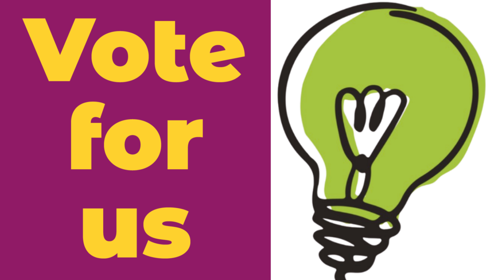 Vote for us banner